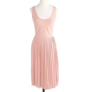 NWOT J. Crew Pleated Knit Dress in Pink